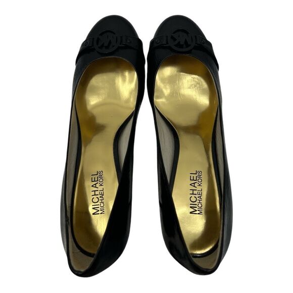 Michael Kors black rounded toe heels size 9 - Picture 3 of 7